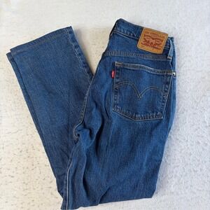 Levi's 501 Original Fit Jeans Womens 27 Blue Straight Leg Button Fly